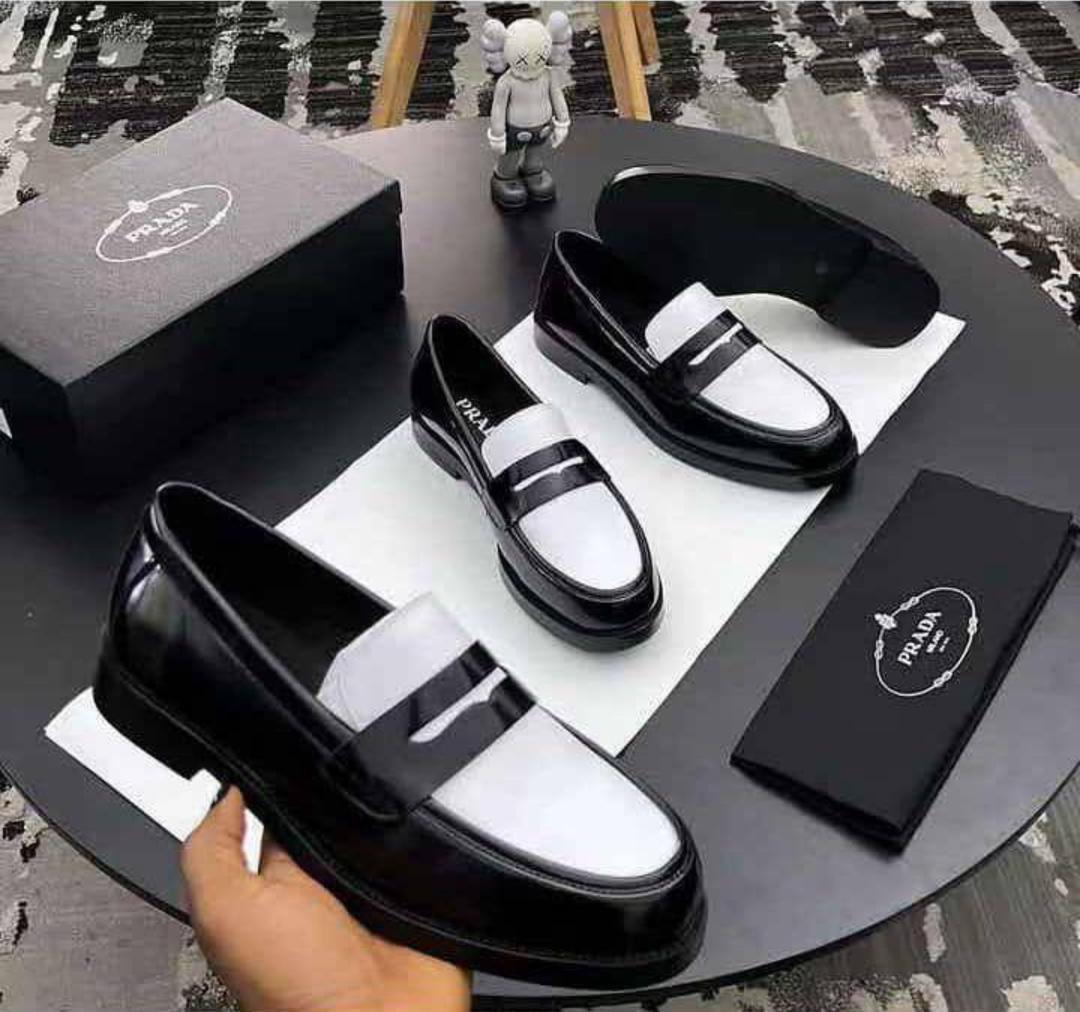 Black and White Loafers