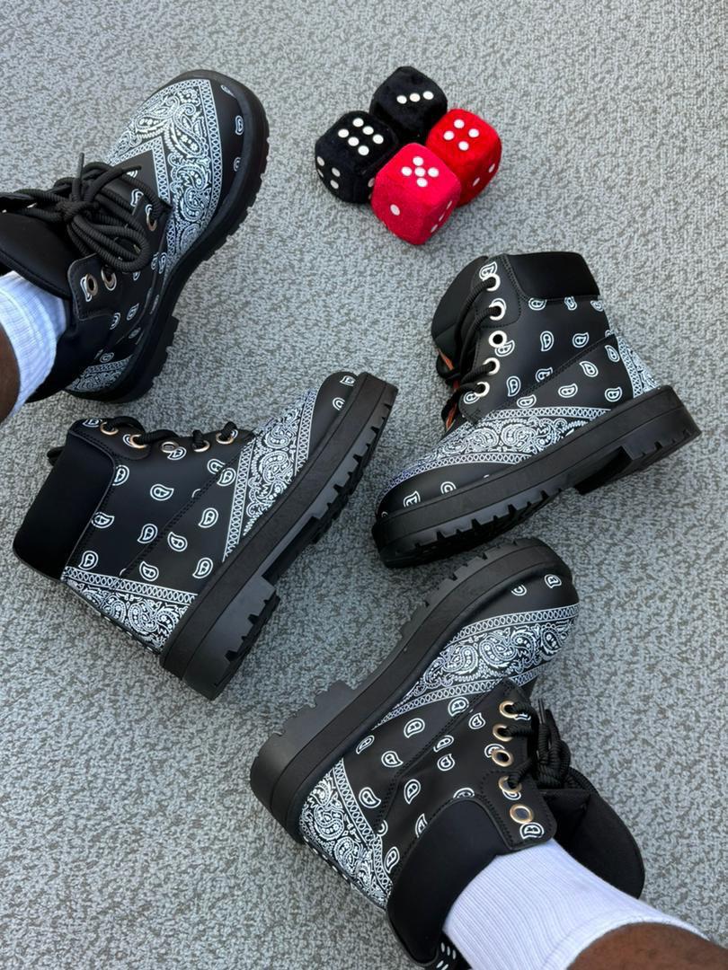 Quality Bandana Suede Boots