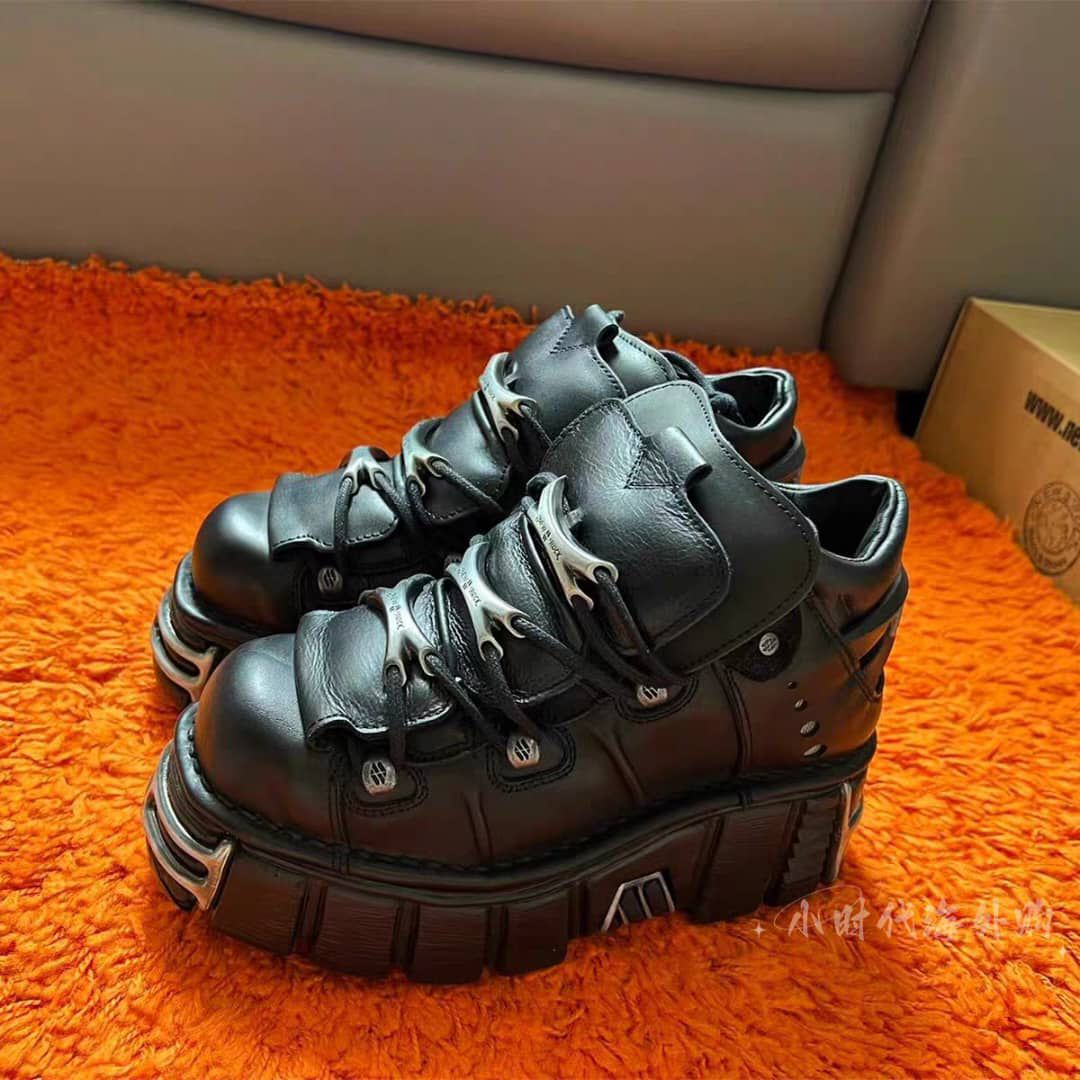 NEW ROCK N ROLL BOOTS PLATFORM Metallic Boots