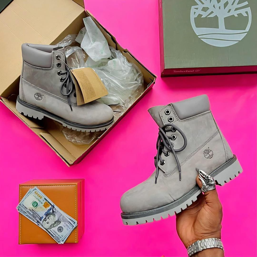 Timberland 6-Inch Premium Waterproof Boots – Grey Nubuck